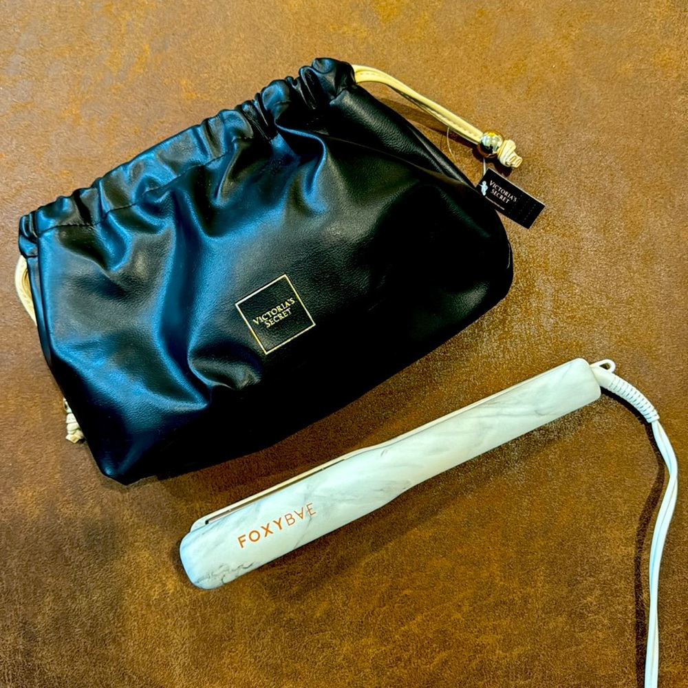 Brand new Victoria secret travel bag and Foxy Bae straightener